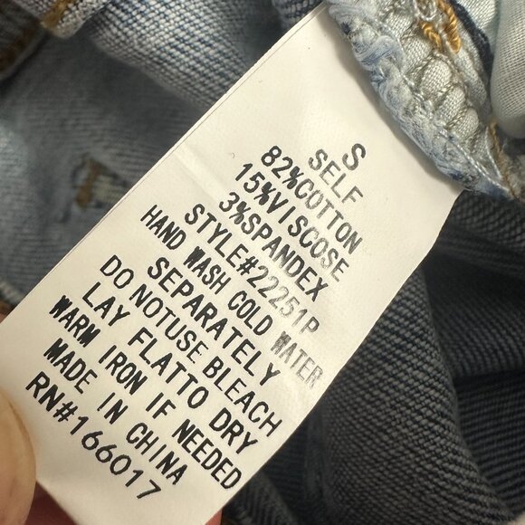 Blueb Collection Womens Light Denim Jeans With Rhinestone Fringe Size S - Picture 7 of 7